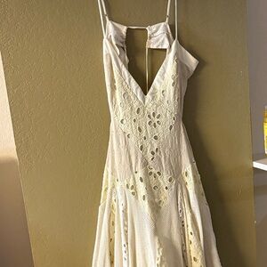 Free people Elegant Cream Lace Dress